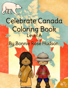 Preview of Celebrate Canada Coloring Book-Level A