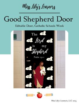 Preview of Celebrate Catholic Schools Week with This Good Shepherd Door or Bulletin Board