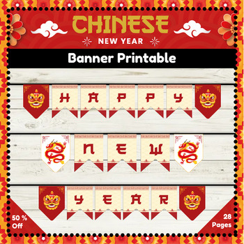 Set Of Flat Design Chinese New Year Banners. The Set Can Be used For  Several Purposes Like: Websites Banners And badges, Printed Materials –  Greeting Cards, Gift Tags, labels, Stickers, Ads, Promotional