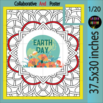 Preview of Celebrate Earth Day Together: Fun Activities for a Collaborative Poster Coloring