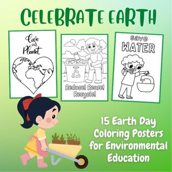 Preview of Celebrate Earth: Earth Day Coloring Posters for Environmental Education