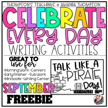 Preview of National Holidays | Talk Like a Pirate Day | September FREEBIE