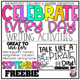 National Holidays | Talk Like a Pirate Day | September FREEBIE