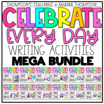 Preview of National Holidays | Writing Activities | 12 month BUNDLE