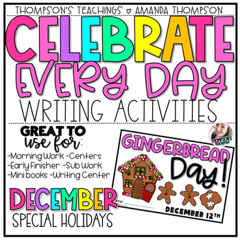 Preview of National Holidays | Writing Activities | December