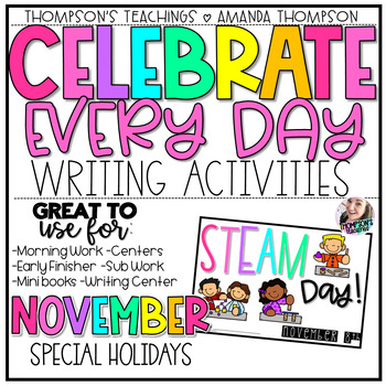 Preview of National Holidays | Writing Activities | November