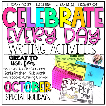 Preview of National Holidays | Writing Activities | October