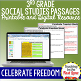 Celebrate Freedom - 3rd Grade Social Studies Reading Compr