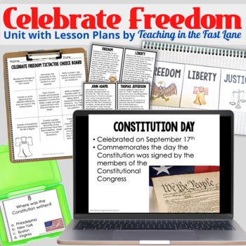 Preview of Celebrate Freedom Week Bundle with Lesson Plans - US History - Constitution Day