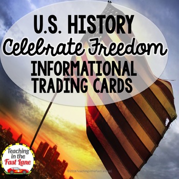 Preview of Celebrate Freedom Week Informational Trading Cards - US History