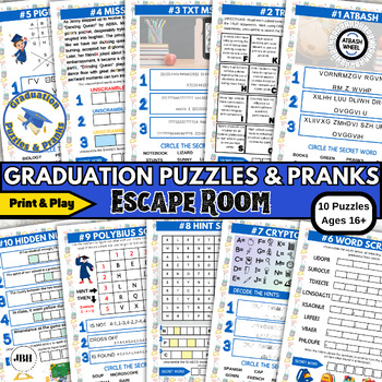 Preview of Celebrate Graduation with Exciting Puzzle Escape Fun, Graduation Day Pranks