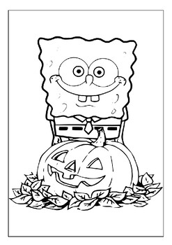 spongebob squarepants halloween coloring pages