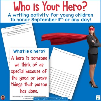 Preview of Celebrate Heroes A USA Themed Activity for September 11th or Any Day