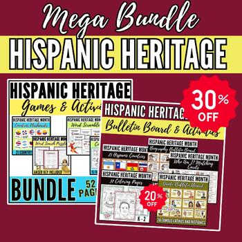 Preview of Celebrate Hispanic Heritage Month Bulletin Board & Activities Mega BUNDLE