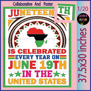 Preview of Celebrate Juneteenth Day with a Collaborative Coloring Bulletin Board Craft Post