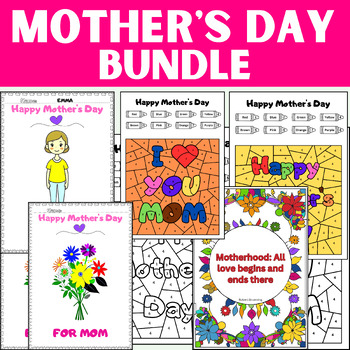 Preview of Celebrate Mom, Mother's Day Coloring Pages & Activities | Bundle