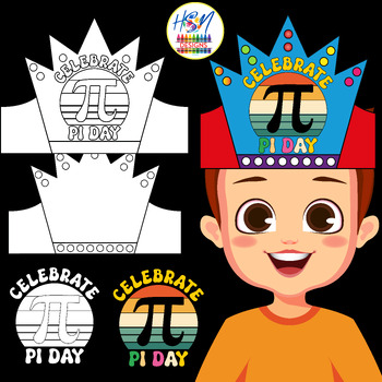 Preview of Celebrate Pi Day Crafts Hat | Math Crown Headband Activities