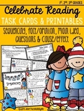 Celebrate Reading Task Cards & Printables {Grades 1, 2, & 3}