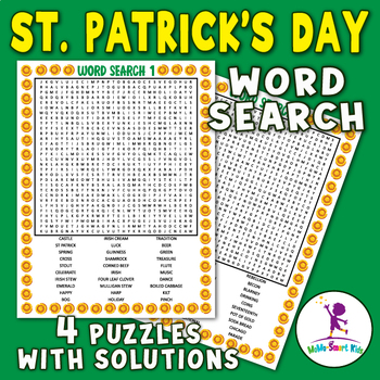 Preview of Celebrate St. Patrick's Day with Engaging Word Search Puzzles! March Activity