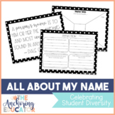Celebrate Student Diversity: All About My Name- PDF, Googl