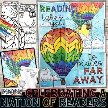 Preview of Celebrate a Nation of Readers Collaborative Poster, Read Across America