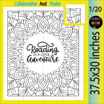 Preview of Read across america day collaborative coloring poster  Crafts 