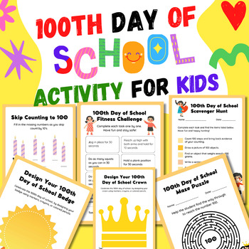 Preview of Celebrate the 100th day of school Activity for kids