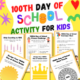 Celebrate the 100th day of school Activity for kids