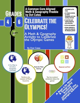 Preview of Celebrate the Olympics! Math & Geography Fun Celebrating the Olympics:  Gr. 4-6