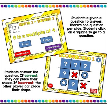 Multiples Tic Tac Toe Game - Math Coach's Corner