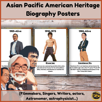 Preview of Celebrating AAPI Heritage Month: Free Inspirational Biography Posters