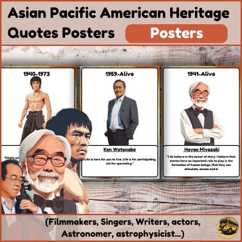 Preview of Celebrating AAPI Heritage Month:Free Inspirational Quote Posters| Bulletin board