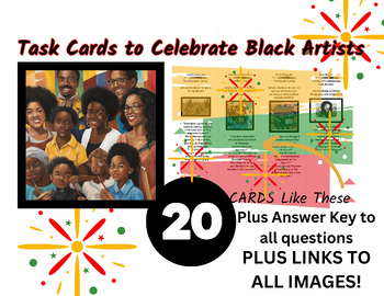 Preview of Celebrating African American Artists - Interactive Task Cards