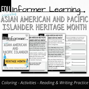 Preview of Celebrating Asian American and Pacific Heritage Month, AAPI, Printable & Digital