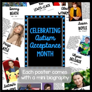 Preview of Celebrating Autism Acceptance Month Biography Posters
