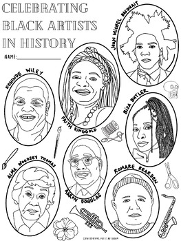 Preview of Celebrating Black Artists in History Coloring Page!