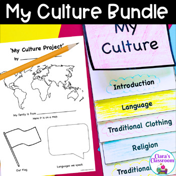 Preview of Celebrating Cultures - My Culture Project and Flipbook BUNDLE
