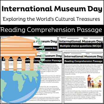 Preview of Celebrating International Museum Day-Reading Comprehension Passage-Worksheets
