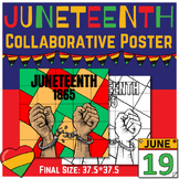 Celebrating Juneteenth Collaborative Coloring Poster | Bla