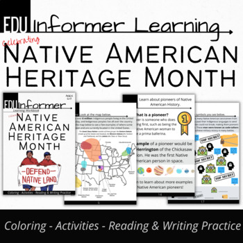 Preview of Celebrating Native American Heritage Month, Printable and Digital Workbook, Home