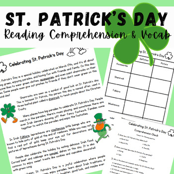Preview of Celebrating St. Patrick's Day: Short Story, Reading Comprehension, & Vocabulary