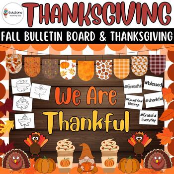 Preview of Celebrating Thanksgiving: Bulletin Board and Door Decor Crafts for Gratitude