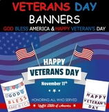 Celebrating Veterans day Banner. Bulletin board bundle 