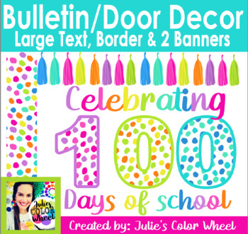 Preview of Celebrating the 100th Day of School  Bulletin or Door Decor Decorations PDF