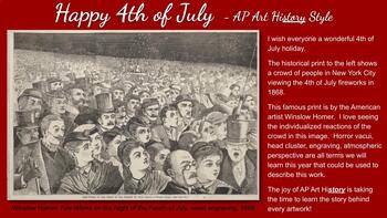 Preview of Celebrating the 4th of July (AP Art History style)