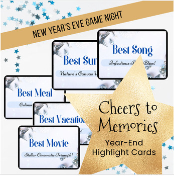 Preview of Celebration Cards: Best of the Year Game, Festive Favorites Printable Cards