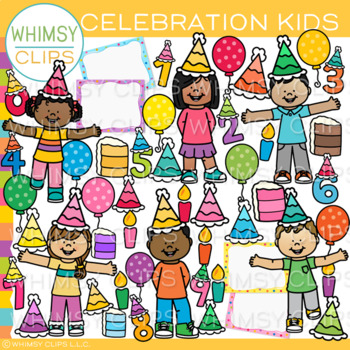 Preview of Birthday Party Celebration Kids Clip Art