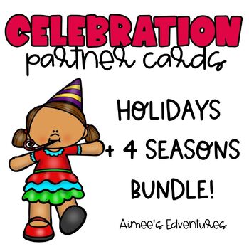 Preview of Seasons and Holiday Partner Pairing Cards | BUNDLE | Classroom Management