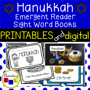 Preview of Celebrations Around the World: Hanukkah Emergent Reader Sight Word Books