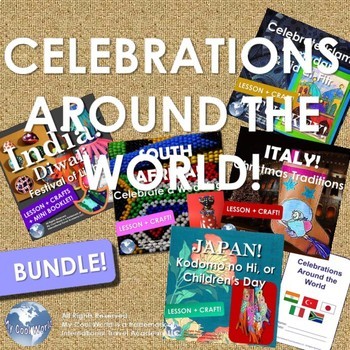 Preview of Celebrations Around the World Bundle! Italy, India, Japan, South Africa, Turkey